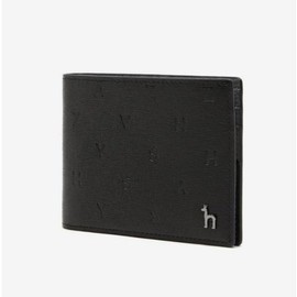 Hazzys (대구신세계)HAZZYS ACC GOLDEN LANE 블랙 로고패턴 소가죽 반지갑  HJWA2E562BK (Shinsegae Daegu) HAZZYS ACC GOLDEN LANE Black Logo Pattern Cowhide Wallet HJWA2E562BK