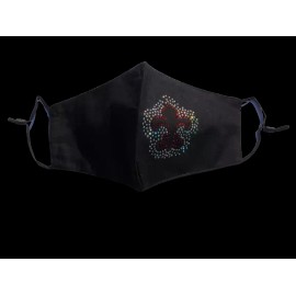 Face Mask Cloth Reusable Adjustable Elastic Straps Expandable - Fleur-de-lis