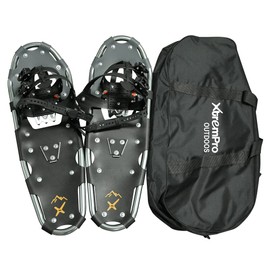 Snowshoes,Lightweight Aluminum Frame,13-Point Heavy Duty Crampons,UV Shoe Decking, and Ratchet System for Secure Fit Complete with Carry Bag(Silver, 30)