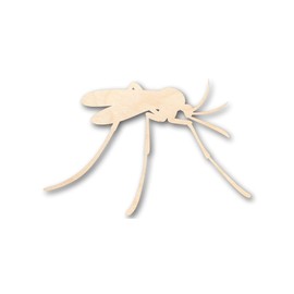 Unfinished Wood Mosquito Shape - Insect - Animal - Wildlife - Craft - up to 24" DIY 5" / 1/8"