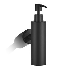 TINYROW Wall Mounted Soap Dispenser, Soap Dispenser Stainless Steel Pump, Black Soap Dispenser Wall for Bathroom