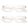 2 Pairs Casual Fashion Rectangular Reading Glasses - Stylish Simple