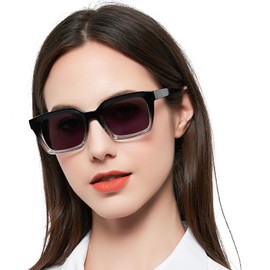 MARE AZZURO Reader Sunglasses 400 Women UV Protection Outdoor Reading Glasses 1.00 1.25 1.50 1.75 2.00 2.25 2.50 2.75 3.00 3.50 4.00 (Black+clear, 400)