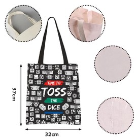 WOT Inspired Tote Bag Bookworm Gift Time To Toss The Dice Gift For Book Lover (TOSS THE DICE tote CA)