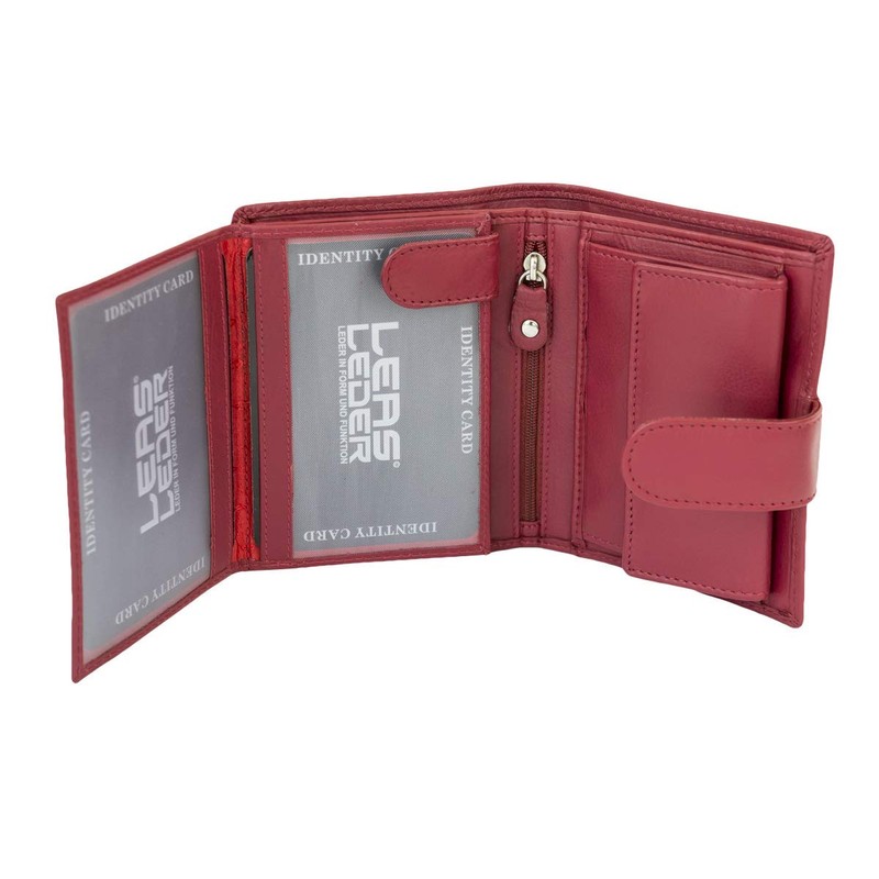 LEAS Ladies Wallet with Outside Lock and Big Coin Compartment