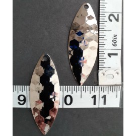 Walleye Candy Willow Leaf Spinner Blades #4.5 Nickel HEX  2.280" x .822"   Walleye Candy - 24 Blades...