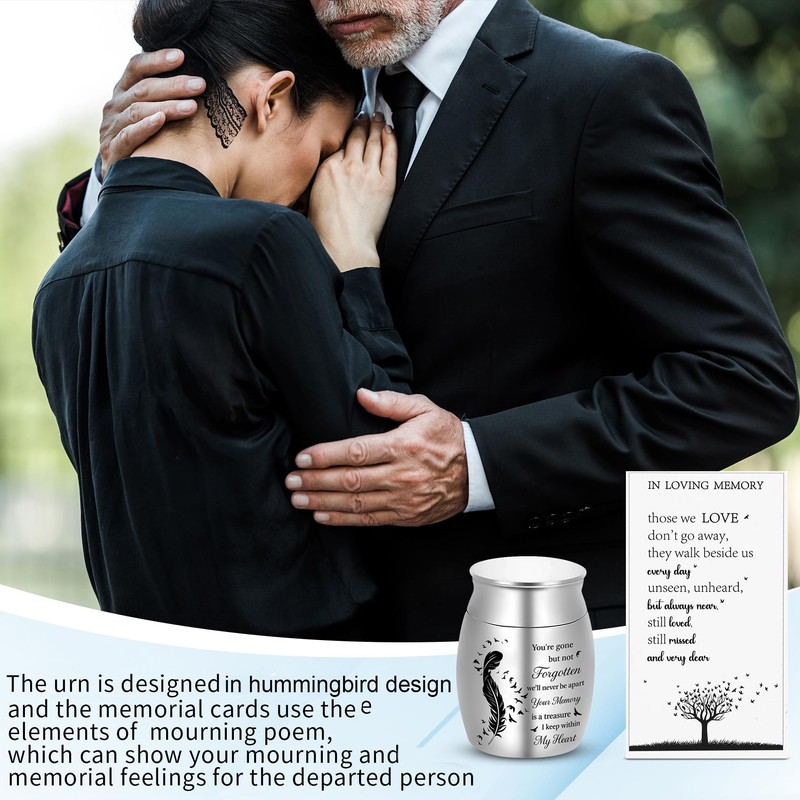 6 Set Small Urns for Ashes Cremation Urns 1.57 Inch