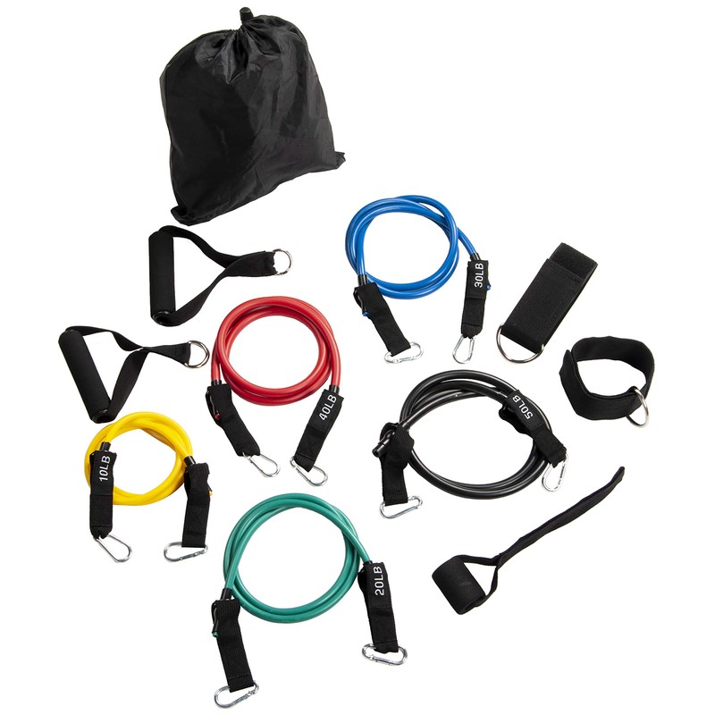 BalanceFrom Resistance Band Set de 5 Stackable Exercise Bands with