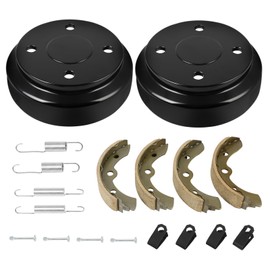 Golf Cart Drum Brake Repair Kit for 1995-Up Club Car DS and 2004-Up Precedent Gas & Electric, Club Car Brake Drums & Shoes Set Replace 101791101 1017911-01 1018232-01