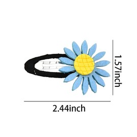 Small Daisy Hair Clips Sunflower Snap Hair Clips for Girls Cute Sunflower Hair Clip Flower Hair Pins Hair Accessories for Women Sunflower Hair Barrettes Daisy Flower Hair Clips 16Pcs