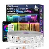Bvokon 100FT Outdoor LED Strip Light Waterproof,IP68 Outside RGB+IC Light