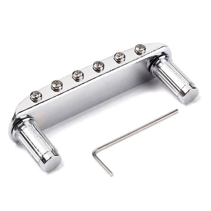 Alnicov Chrome Adjustable Saddle Bridge with Thimbles for Mustang Jaguar