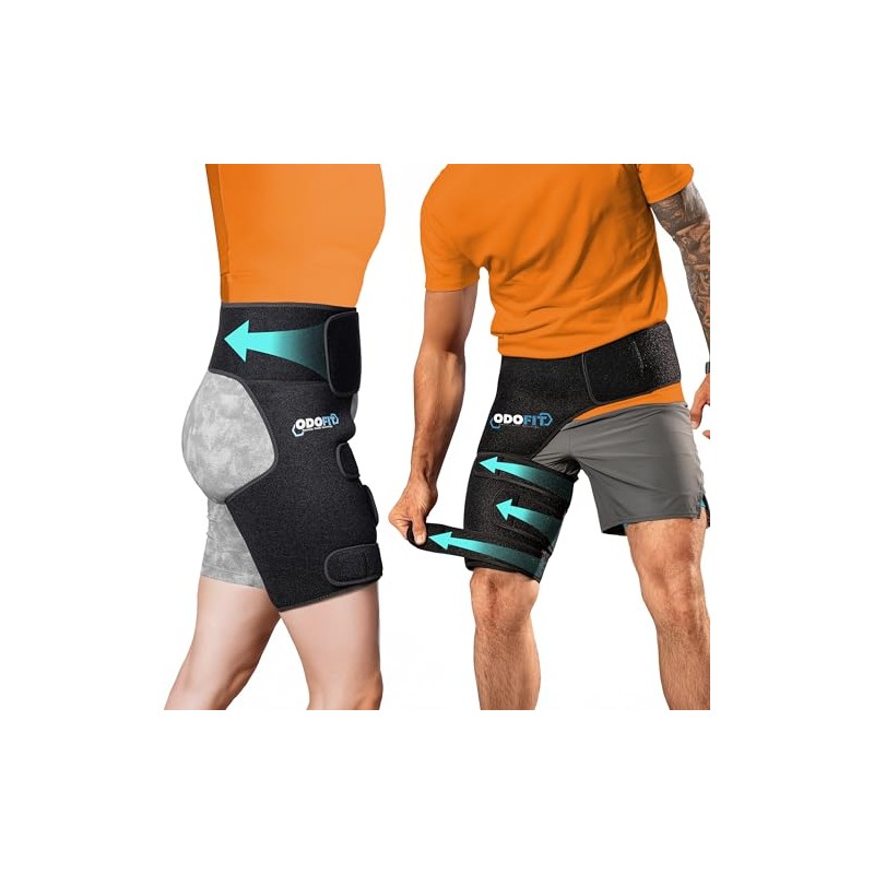 ODOFIT UNIQUE Support Brace for Groin Quadricep Thigh Wrap Hip