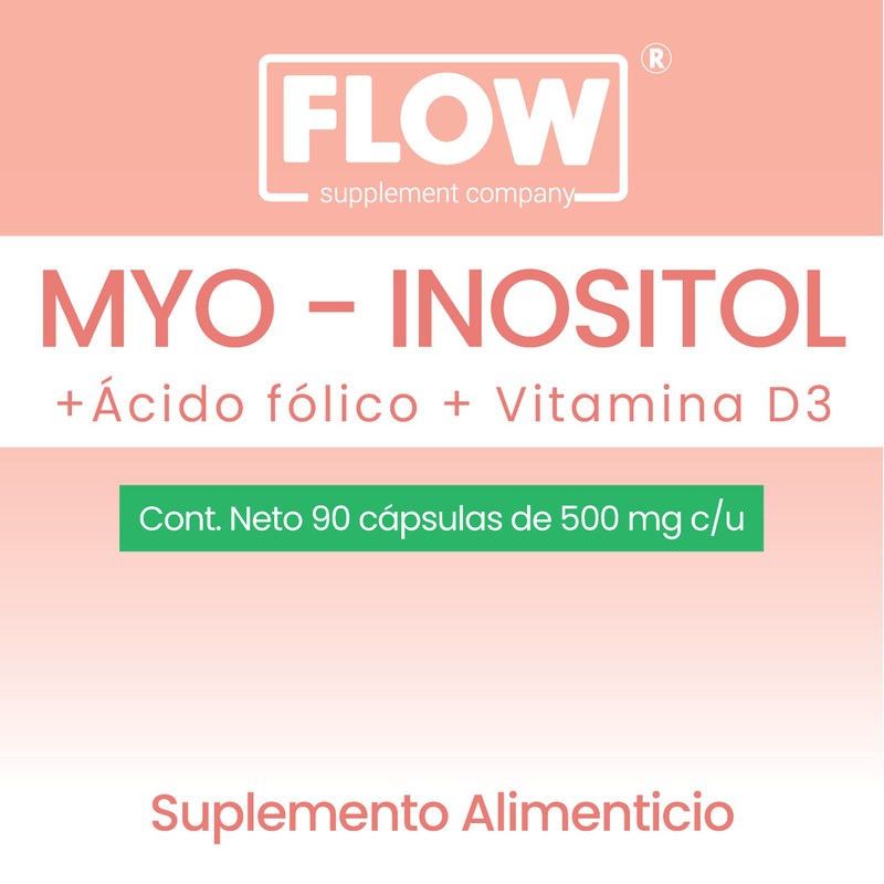 Myo Inositol 90 cápsulas 500 mg FLOW