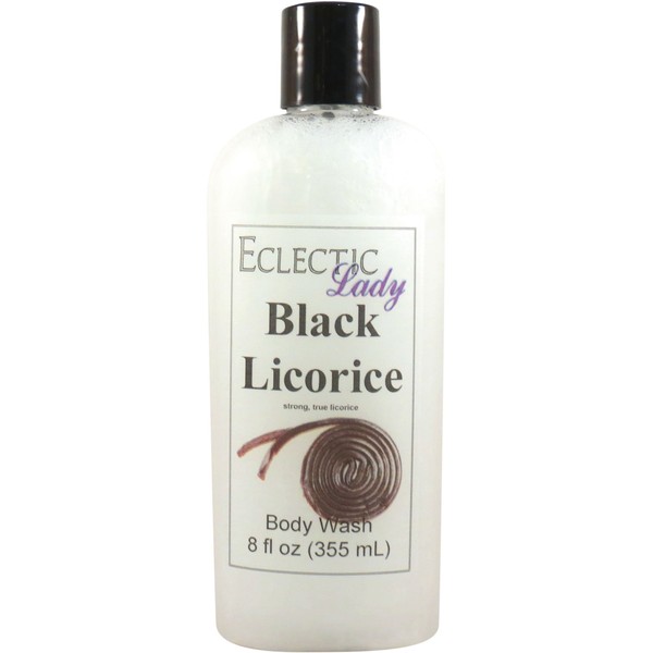 Eclectic Lady Liquid Pearl Body Wash - Black Licorice Scent 3-in-1 Use For Bubble Bath, Hand Soap & Body Wash, Phthalate-Free Black Licorice Fragrance, Handcrafted in USA (8 oz)