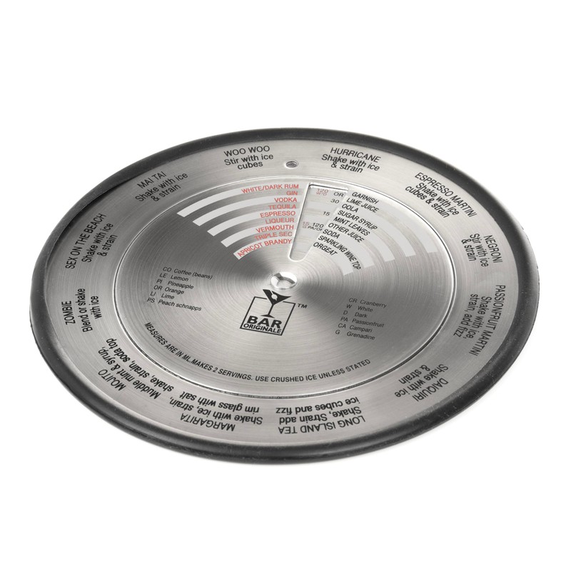 Bar Originale Stainless Steel Cocktail Compass Recipe Disc
