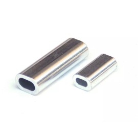 MagBay Lures Aluminum Oval Fishing Crimp Sleeves 1.2mm - 2.6mm - 100 pieces/pack - 1.2mm