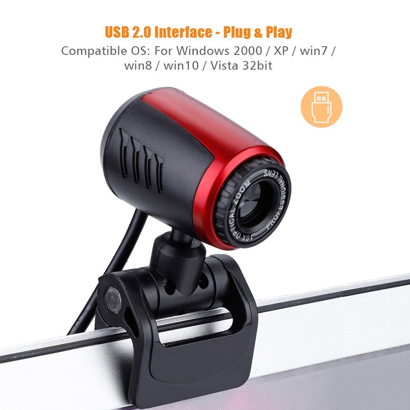 Tyenaza USB Webcam with Microphone, HD Webcam 2.0 Desktop Laptop