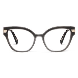 Peepers by PeeperSpecs Oprah's Favorite Women's Marquee Cateye Blue Light Blocking Reading Glasses - Black/Sand Quartz +2.25