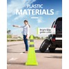 BATTIFE [4 Pack] 28 Inch Collapsible Traffic Cones, Lime Green