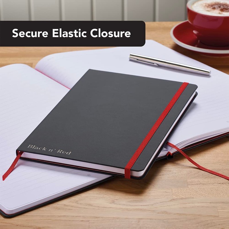 Oxford Black n' Red, Journal, A5 Notebook Casebound, Lined &