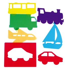 Henbea 153970 - French Curve Transports for Learners Thickness 8mm, Translucent Colours - 6 units