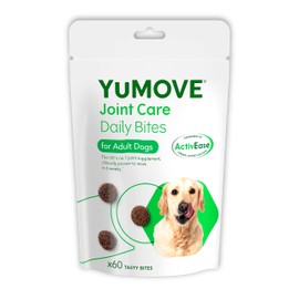 YuMOVE Daily Bites For Adult Dogs | Joint Supplement for Dogs, with Glucosamine, Chondroitin, Green Lipped Mussel | Aged 6-8 | 60 Chews