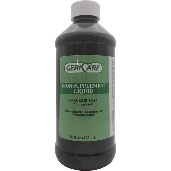 Geri-Care Mineral Supplement Iron 220 mg Strength Liquid 16 oz, Q701-16-GCP - Sold by: Pack of One