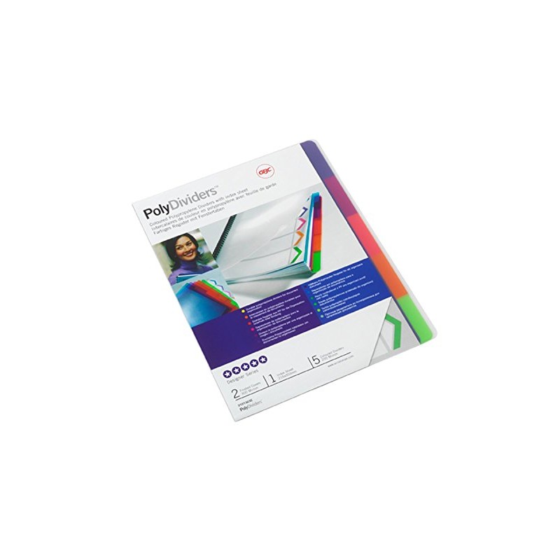 Rexel Binding Divider Set with Dividers 5-Part Translucent and 2x