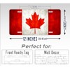 Canada Flag License Plate Maple Leaf Red & White Canadian