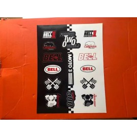 Bell FITS/FOR BELL HELMET MULTI sticker/decal RACING STREET OFFROAD 15 PC SHEET