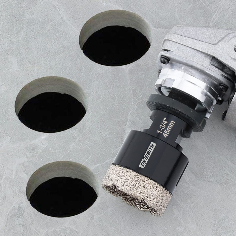 DKIBBITH 1-3/4'' Diamond Hole Saw, Vacuum Brazed Core Bit for