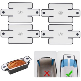 NiHome 4-Pack Silicone Bread Loaf Pan Liners, Reusable and Nonstick Silicone Bread Sling, Fit for 9x5, 9.5x5, and 10x5 Inch Loaf Pans, Dishwasher Safe, Easy to Clean (White)