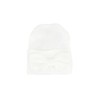 Kidcentral Essentials Newborn Baby Knitted Hat - Bow - White