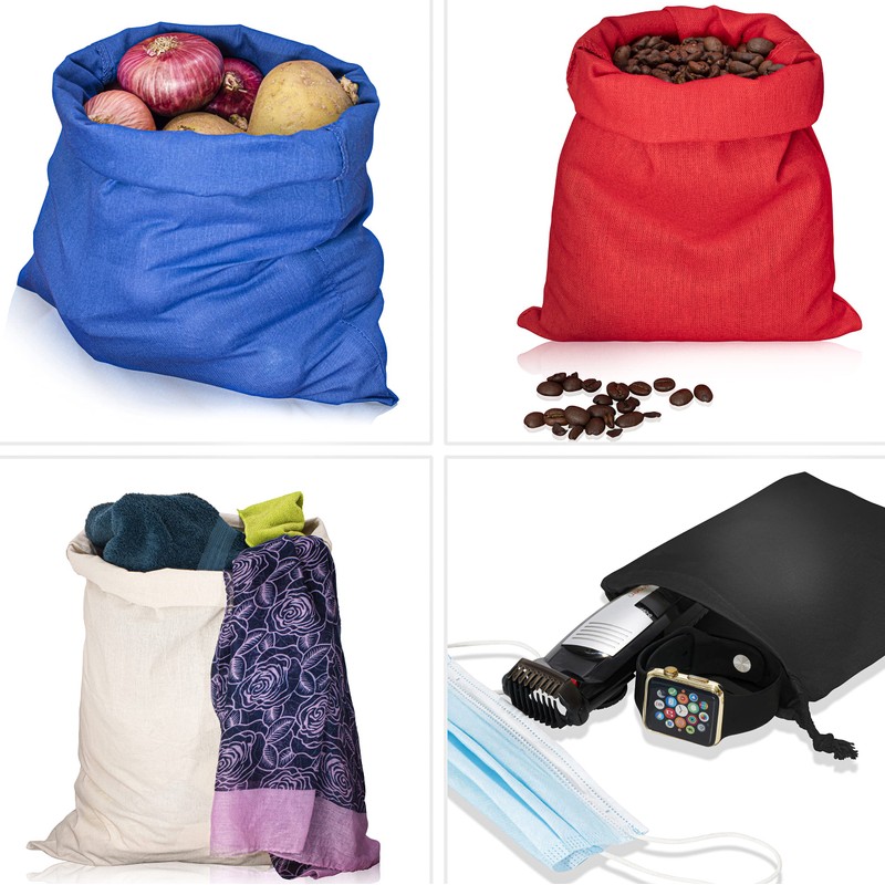 IMFAA Large(40x50) Drawstring Laundry Sack, Stocking, Storage, Muslin 100% Cotton