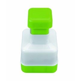 Ibili Clasica Hamburger Maker Set Square, White/Green, 8.5 x 8.5 x 14 cm
