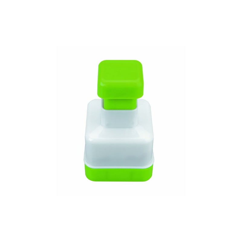 Ibili Clasica Hamburger Maker Set Square, White/Green, 8.5 x 8.5