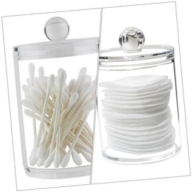 Ciieeo Stackable Storage Containers 4pcs Covered Storage Boxes Lids for Beauty Products