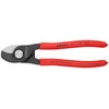KNIPEX Cable Shears, 6-1/2 In L, 1/0 AWG, Red