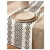 QWINEE Table Runner Farmhouse Table Runners Geometric Pattern Table Runner