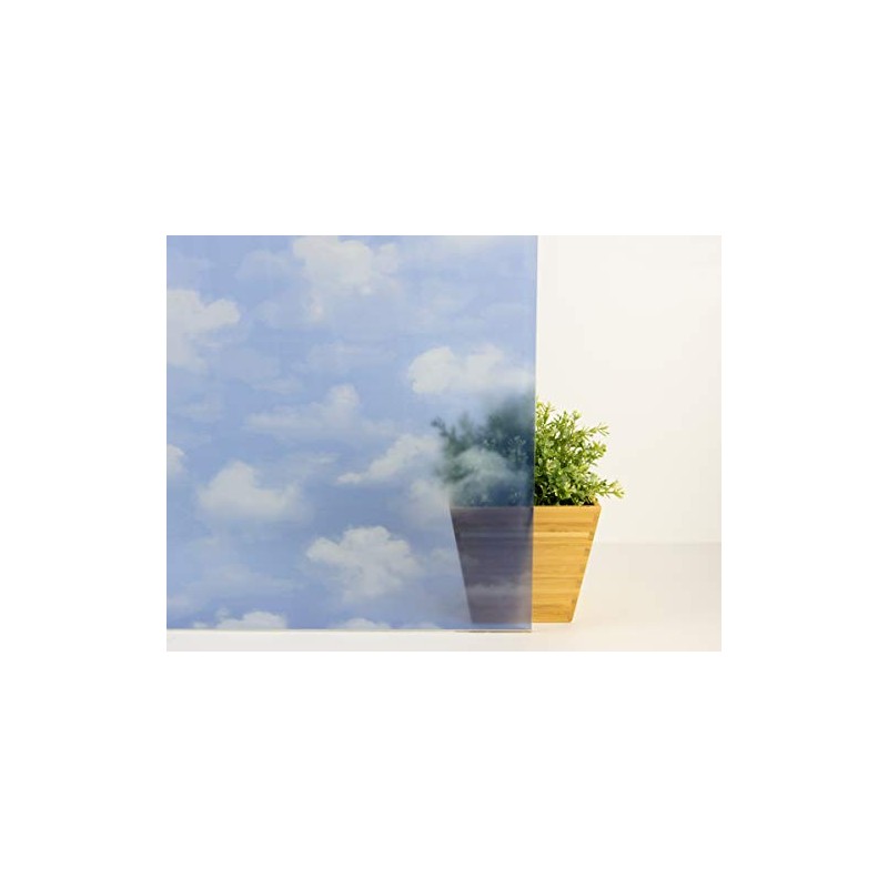 Fablon FAB10276 Clouds Self Adhesive Window Film, Blue