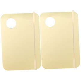 Outanaya 2 Set Acrylic Makeup Mixing Palette Set of Foundation Mixing Trays with Spatula for Cosmetics Nail Art Portable and Lightweight Design for Easy Use