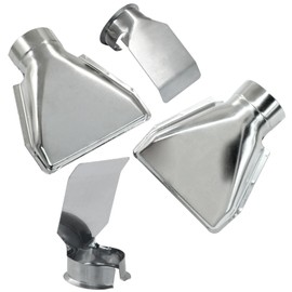 PHITUODA 4Pcs Heat Gun Kit Stainless Steel Heat Gun Nozzle Kit Heat Gun Nozzle Attachments for Hot Air Soldering Station Nozzle Tool, Style 1