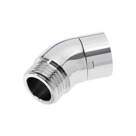 Create idea Hand Shower Angle Adaptor G1/2 Inch Shower Connection 45 Degree Transition Joint Chrome-Plated for Most Standard Shower Systems Silver