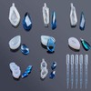 SUPVOX 8pcs Resin Casting Molds Set Assorted Gem Shaped Epoxy