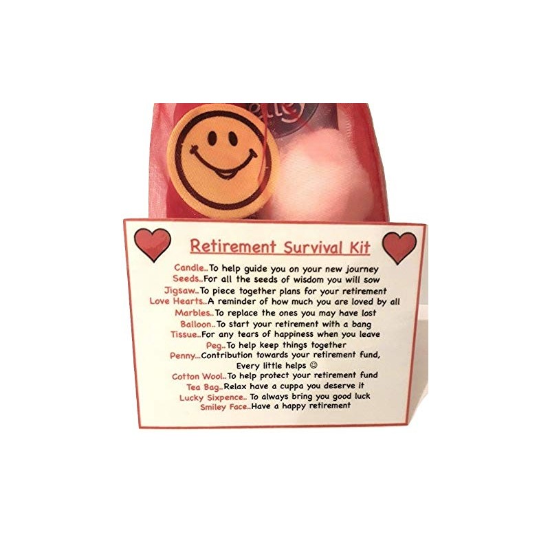 Bagsoflove Gifts Retirement Survival Kit Novelty Fun Gift For Boss