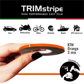 4R Quattroerre.it 10459 Trim Stripes KTM Orange 3mm x 10m Car Strip