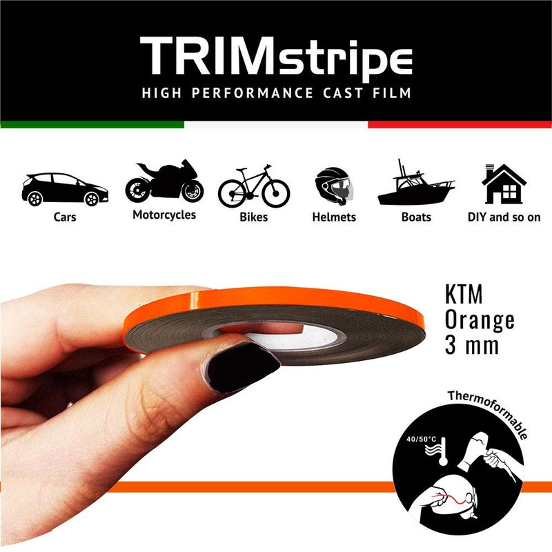 4R Quattroerre.it 10459 Trim Stripes KTM Orange 3mm x 10m