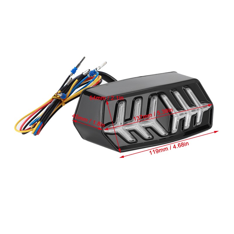 Motorcycle Taillight Driving Turn Signal Brake Light Fit for Honda