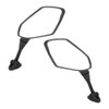 1 Pair Motorcycle Rear Mirror Adjustable Black Handlebar Side Mirror